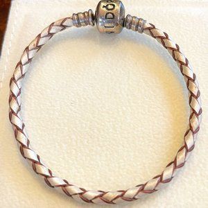 Champagne Leather Pandora bracelet